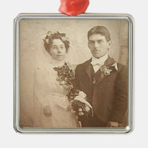 Vintage Romantic Bride & Groom Ornaments, Necklace