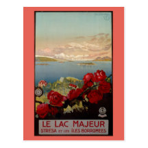 Vintage romantic Lake Maggiore Italian Travel Post Cards