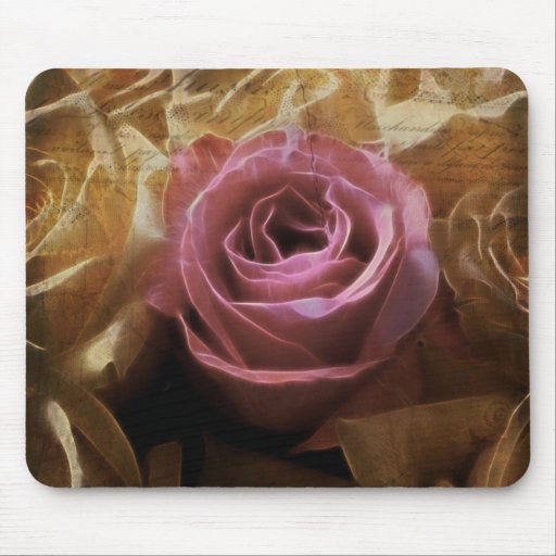 Vintage Romantic One of a Kind Love, A Single Rose Mousemat