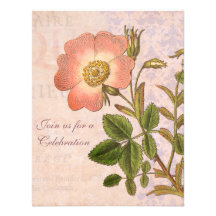 Vintage Rose Birthday Party Invitation