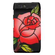vintage rose tattoo droid RAZR case