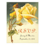 Vintage Rose Wedding RSVP Invitation