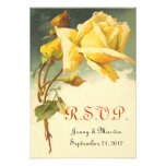 Vintage Rose Wedding RSVP Small Custom Announcement