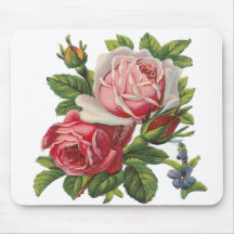 VINTAGE ROSES MOUSE PAD