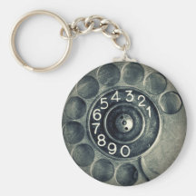 Vintage rotary phone key chain