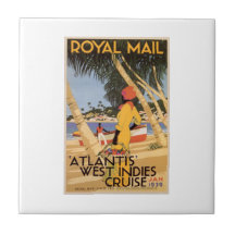 Vintage Royal Main Atlantis West Indies Cruise Jan Tile