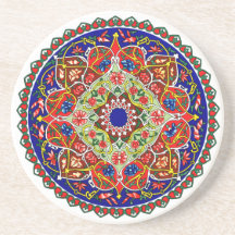 Vintage Russian Ornament Design Coaster