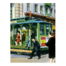 Vintage San Francisco Cable Car Post Card