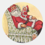 Vintage Santa Christmas Stickers