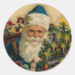 Vintage Santa Claus- Happy Holidays: Stickers