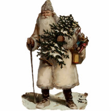 Vintage Santa Clause Sculpture Ornament Photo Cutout