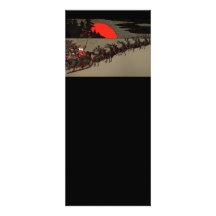 Vintage Santa Sleigh Red Moon Invitations