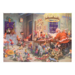 Vintage Santa's Workshop North Pole Elves and Toys Invite