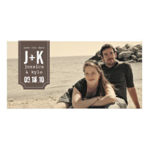 Vintage Save the Date Photo Card Template