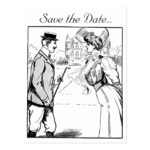 Vintage Save the Date Postcard