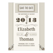 vintage save the date postcards