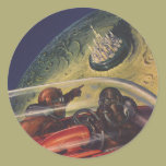 Vintage Science Fiction, Sci fi, Lunar Moon City stickers