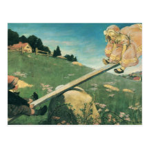 Vintage See Saw Margery Daw, Jessie Willcox Smith Post Cards
