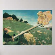 Vintage See Saw Margery Daw, Jessie Willcox Smith Poster