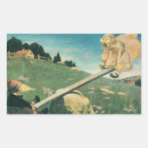 Vintage See Saw Margery Daw, Jessie Willcox Smith Sticker