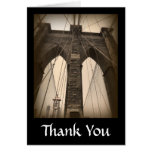 Vintage Sepia Brooklyn Bridge Card