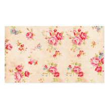 Vintage Shabby Chic Girly Pink Blue Roses Floral Business Cards