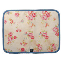 Vintage Shabby Chic Girly Pink Blue Roses Floral Planner