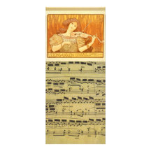 Vintage Sheet Music French Violin Lessons Ad Custom Invitation
