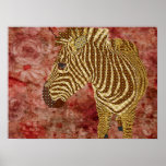 Vintage Shining Star Zebra Print