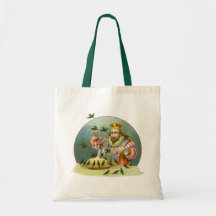 Vintage Sing a Song of Sixpence Nursery Rhyme Tote Bags