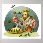 Vintage Sing a Song of Sixpence Nursery Rhyme Print