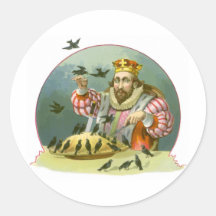Vintage Sing a Song of Sixpence Nursery Rhyme Sticker