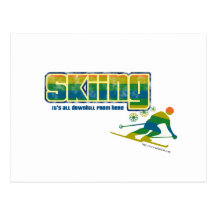 Vintage Ski Style Postcard