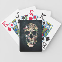 Vintage Skull Bicycle Poker Cards