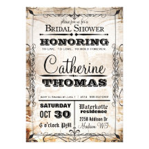 Vintage Skull & Flourishes Wedding  Invitation