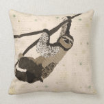 Vintage  Sloth Mojo Pillow