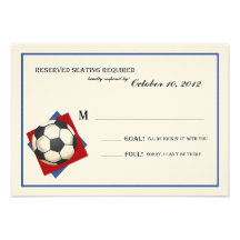 Vintage Soccer Bar Mitzvah Reply on Felt Personalized Invitations