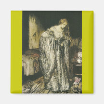 Vintage Sparkle Dress Princess Refrigerator Magnets