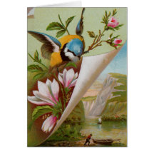 Vintage Spring Birthday Card