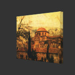 Vintage St Lukes Monastery - Greece canvas prints