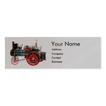 VINTAGE STEAM LOCOMOTIVE MONOGRAM BUSINESS CARD