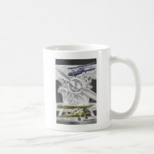 Vintage Stearman Biplane - Old Bi Wing Aeroplane Mug