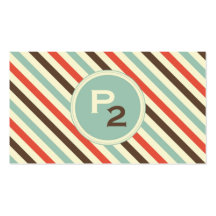 Vintage Stripe Pattern Professional Business Card
