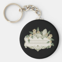 Vintage Style Decorative Butterfly Label Key Chains
