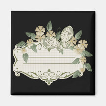Vintage Style Decorative Butterfly Label Magnet