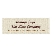 Vintage Style Linen Small Business Cards