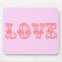 Vintage Style Love Mouse Pad