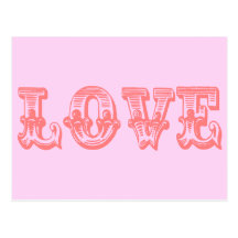 Vintage Style Love Post Card
