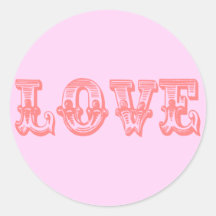 Vintage Style Love Sticker
