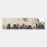 Vintage Style New York City Skyline Bumper Sticker